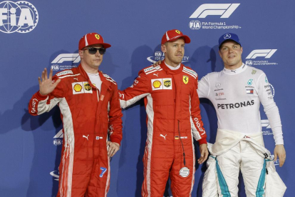 Raikkonen, Vettel y Bottas lograron las tres primeras posiciones.