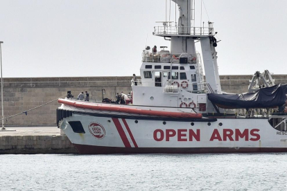 Imagen del barco Open Arms en el puerto de Palma. 