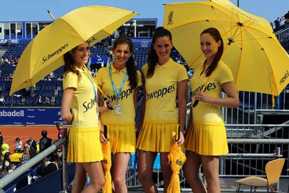 Un grup d’hostesses durant el torneig Comte de Godó passat.