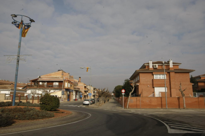 Vista de la calle Lleida de Alpicat, donde se produjeron los hechos. 
