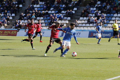 Iván Agudo, en el partit davant del Mallorca.