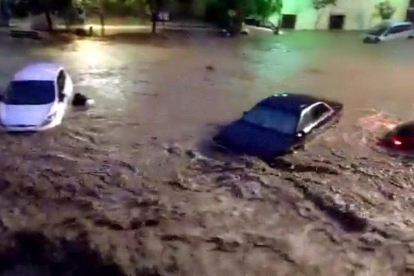Les inundacions que van afectar ahir la localitat de Sant Llorenç des Cardassar.
