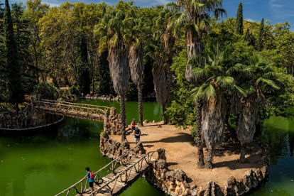 Vistas del Parc Samà, que tiene 14 hectáreas y fue fundado a finales del siglo XIX por Salvador Samà. 