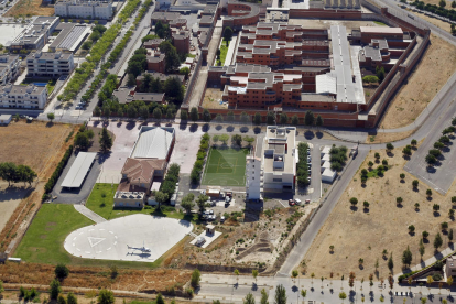 Vista aérea del parque de bomberos de Lleida.