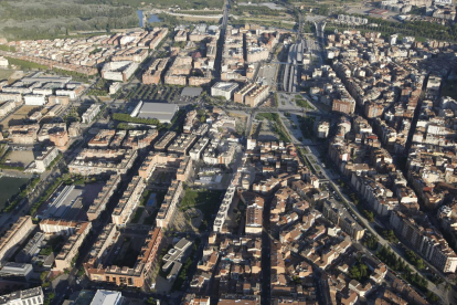 Vista aèria del barri de Pardinyes de Lleida.