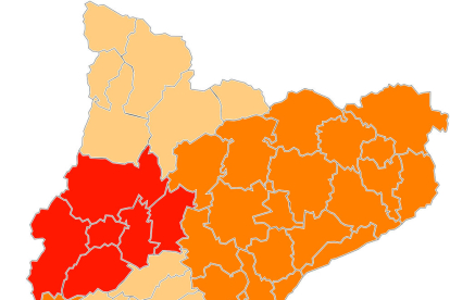 Les comarques del pla de Lleida, amb un índex elevat de grip.