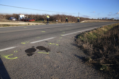 El accidente tuvo lugar ayer poco antes de las tres de la tarde en la L-702 en Artesa de Lleida. 
