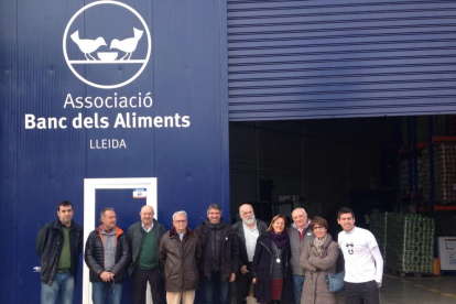 La junta del Banc dels Aliments de Lleida, tras su decisión.