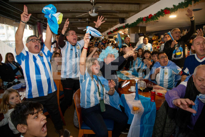 Així van celebrar els argentins de Lleida la victòria al Mundial de Qatar