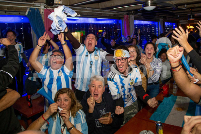 Així van celebrar els argentins de Lleida la victòria al Mundial de Qatar