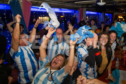 Així van celebrar els argentins de Lleida la victòria al Mundial de Qatar