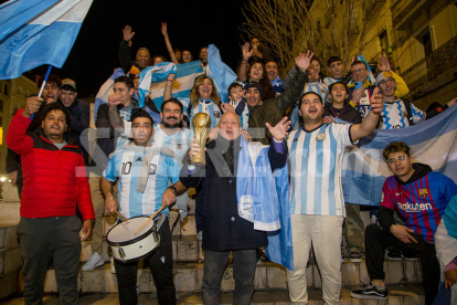 Així van celebrar els argentins de Lleida la victòria al Mundial de Qatar