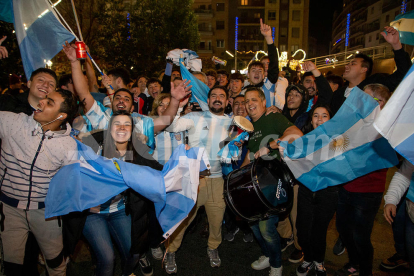 Així van celebrar els argentins de Lleida la victòria al Mundial de Qatar