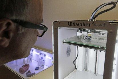 Presentación de la jornada sobre impresoras 3D, ayer en el campus de Cappont de la UdL. 