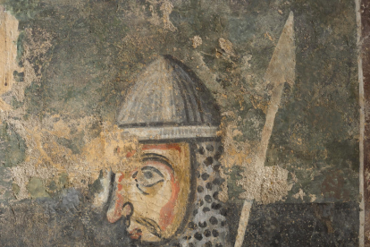 Detalle de estas pinturas, de finales del XI y principios del XII.