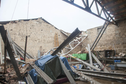 Imagen del estado del tejado cuando se derrumbó el año pasado. 