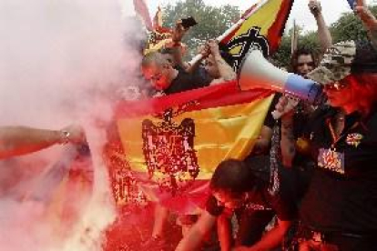 Ultres i antifeixistes es manifesten en diferents punts de Barcelona
