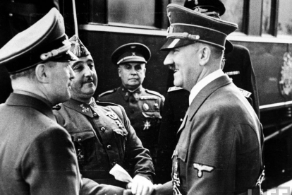 El 23 d’octubre del 1940 Francisco Franco i Adolf Hitler es van reunir a Hendaya.