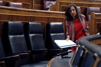 La ministra de Defensa de, Margarita Robles, en la pasada sesión de control al Gobierno en el Congreso.