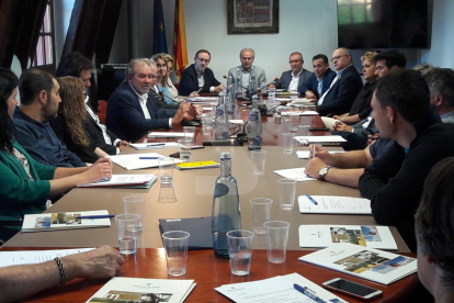 Reñé, ahir durant la trobada amb els alcaldes de l'Alt Urgell.