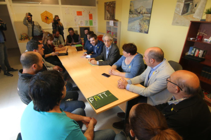 Un momento de la reunión celebrada ayer en Gerb entre el departamento y los municipios afectados.