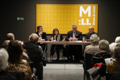 Presentació ahir del llibre al Museu de Lleida, amb presència del director general de Patrimoni.