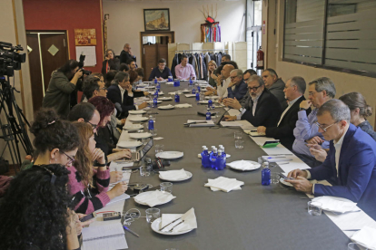 L’alcalde va mantenir ahir una trobada amb la premsa organitzada pel Col·legi de Periodistes.