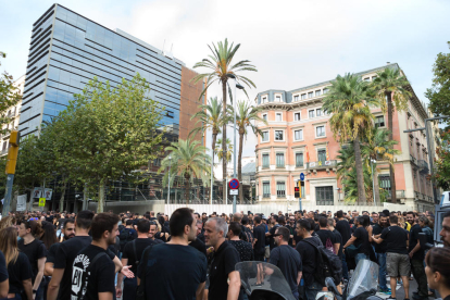 La protesta de mossos d'esquadra a Barcelona