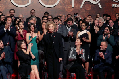 Marisa Paredes, Goya d’Honor, es va emportar un dels grans aplaudiments de la festa de nominats.