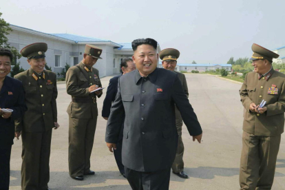 El líder nord-coreà, Kim Jong-un, en una imatge d’arxiu durant uns exercicis militars.
