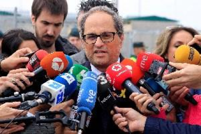 Torra demana a Sánchez allunyar-se de l'extrema dreta i dialogar sobre un referèndum
