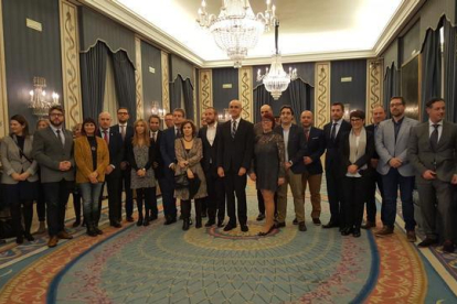 Asistentes al encuentro de la red de Ciudades AVE en Madrid. 