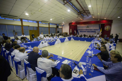 Vista general de la sesión del Dialogo Nacional en Managua.