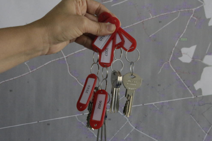 Les claus de les boques de reg que van arribar a la Casa Canal per ser repartides entre els regants.