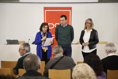 Óscar Ordeig y Mercè Perea en una conferencia en Lleida.