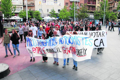 La manifestació va sortir de la plaça Ricard Viñes.
