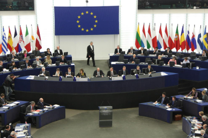 Imatge d’un ple del Parlament Europeu a Brussel·les.
