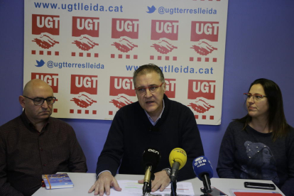 Imagen de la rueda de prensa encabezada por José Luis Aguilà. 