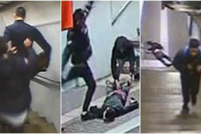 Imatges de l’atac, gravades per les càmeres de seguretat.