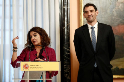 La ministra de Hacienda, María Jesús Montero, ayer.