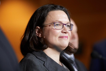 La líder de l’SPD, Andrea Nahles.