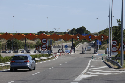 El peatge de l’autopista AP-2 a Lleida.