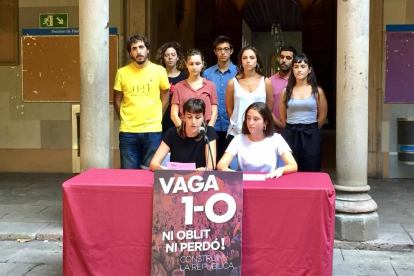 El colectivo Universitats per la República convocó ayer una huelga para el 1-O.