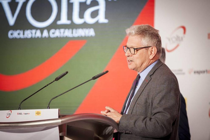 Rubèn Peris, president i director de la Volta a Catalunya, durant la presentació de la 99 edició.