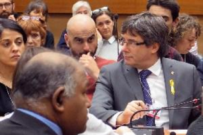 Puigdemont y Gabriel asisten en la ONU a un acto sobre Derechos Humanos en Catalunya