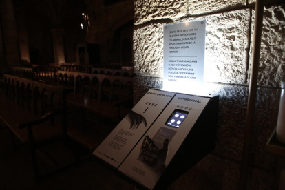 Una máquina instalada en la iglesia de Sant Llorenç en Lleida. 
