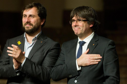 Toni Comín i Carles Puigdemont en una imatge recent.