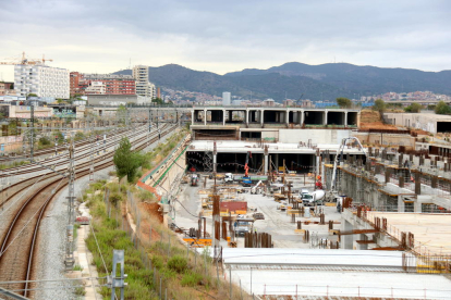 Imagen de las obras de la futura estación de La Sagrera.