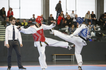La prueba de taekwondo se disputó en el pabellón Juanjo Garra.