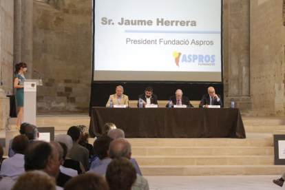 Chakir El Homrani presidió ayer la jornada ‘Humanisme i Societat’ de Aspros en la Seu Vella.